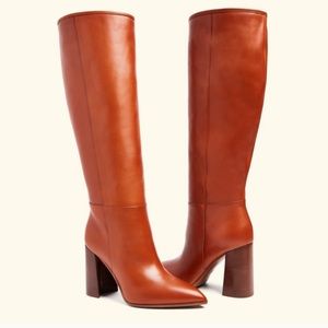 NWOT M. Gemi 36.5 Faro Tan Leather Heeled Boots